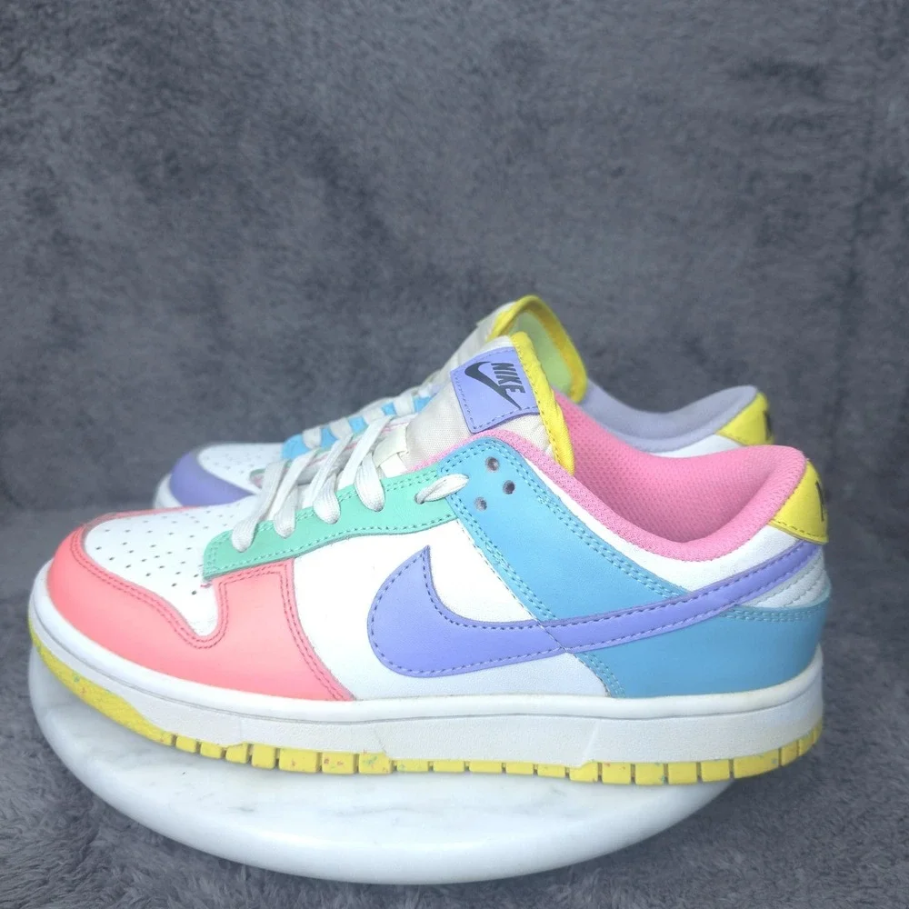Nike Dunk Low Shoes Womens Size 8 Multicolor Pastel Easter Sneakers DD1872-100